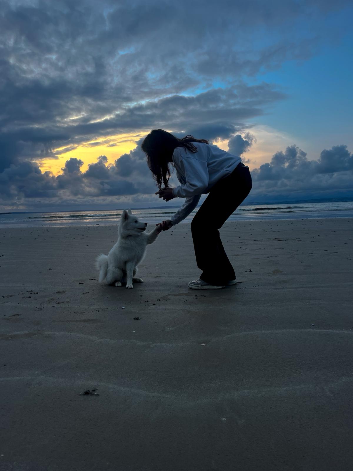 Célia et Volt sur la plage